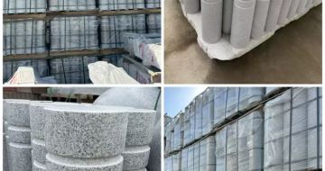 中山 芝麻白花岗岩挡车柱、隔离柱多少钱