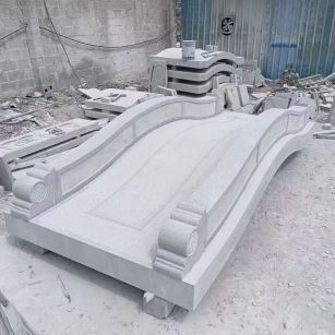 中山 芝麻灰花岗岩园林景观 小石桥