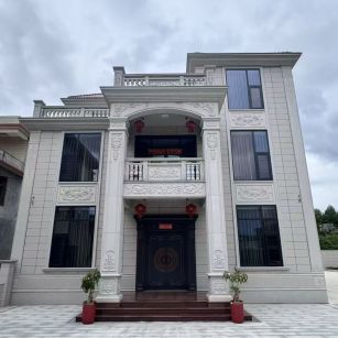 中山 芝麻白石材别墅干挂案例展示