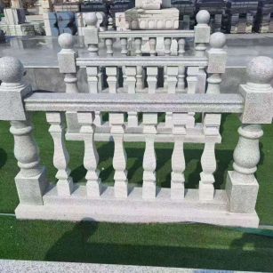 中山 别墅石材栏杆特写