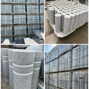 中山 芝麻白花岗岩挡车柱、隔离柱多少钱