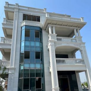 中山 芝麻白花岗岩别墅外墙干挂效果展示