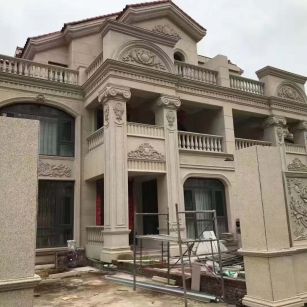 中山黄金麻别墅外墙安装效果