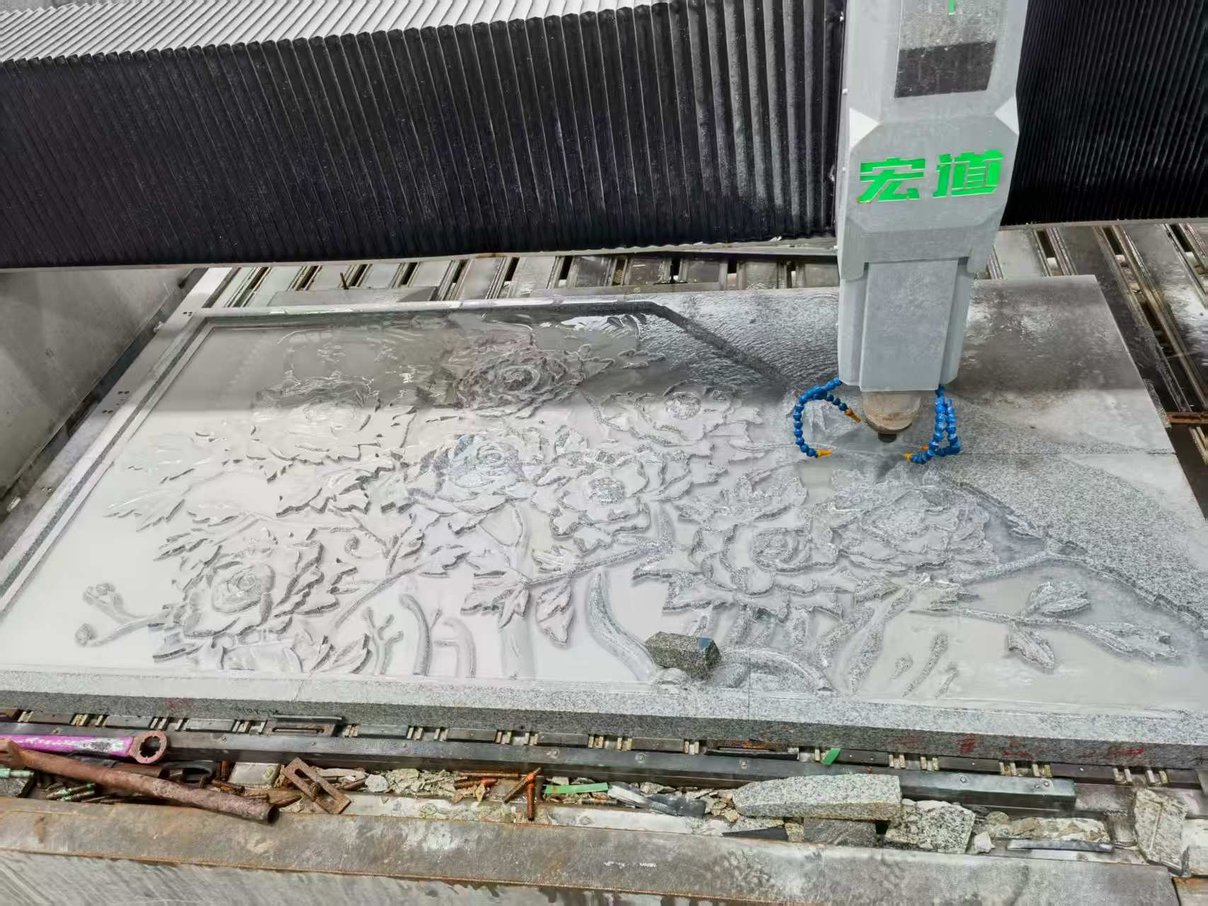 中山 别墅墙面石材雕刻