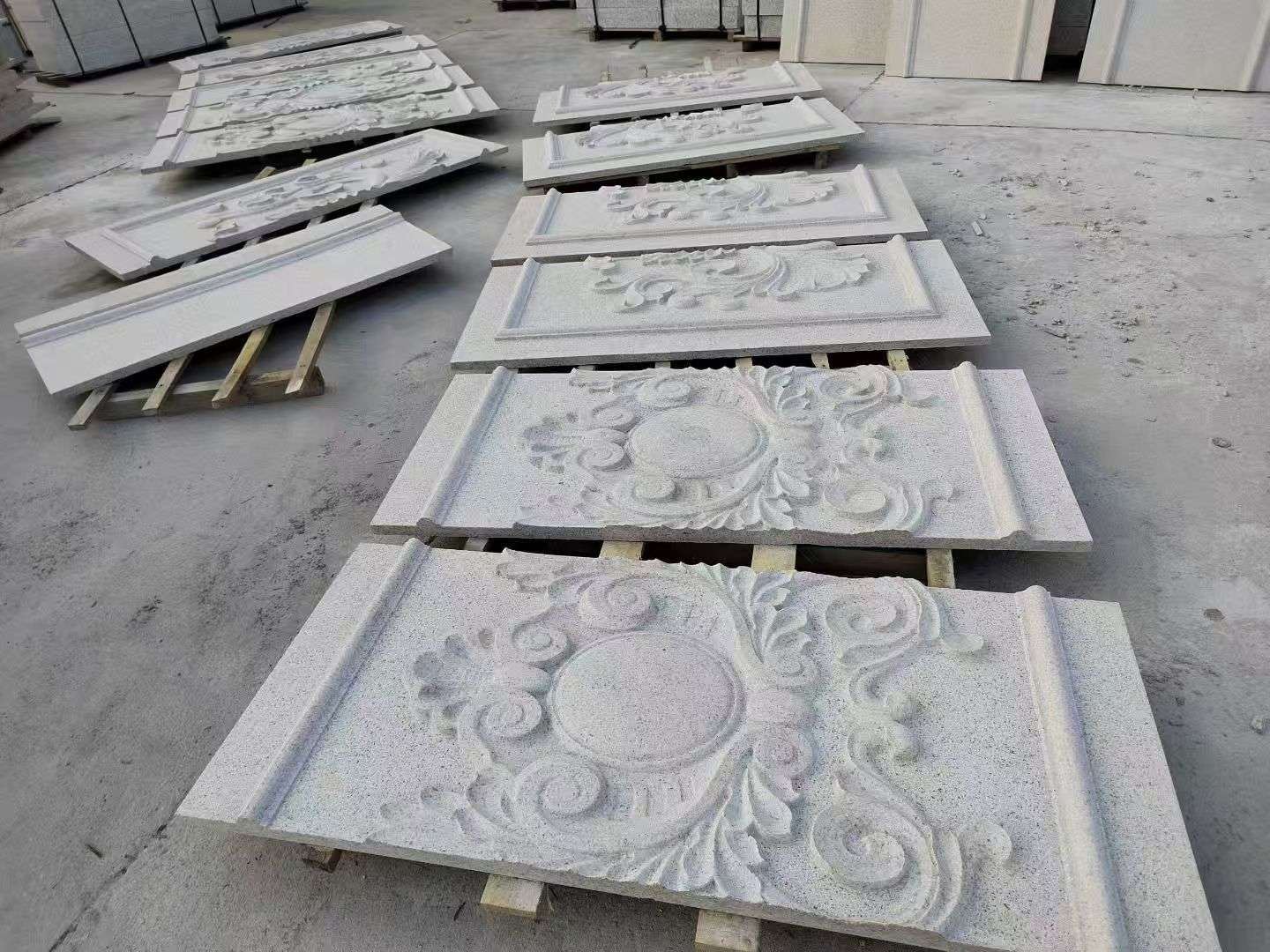 中山 芝麻白干挂雕花板