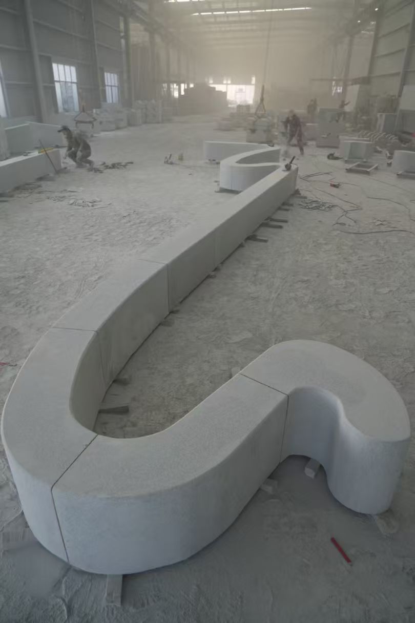 中山 花岗岩整石坐凳拼装