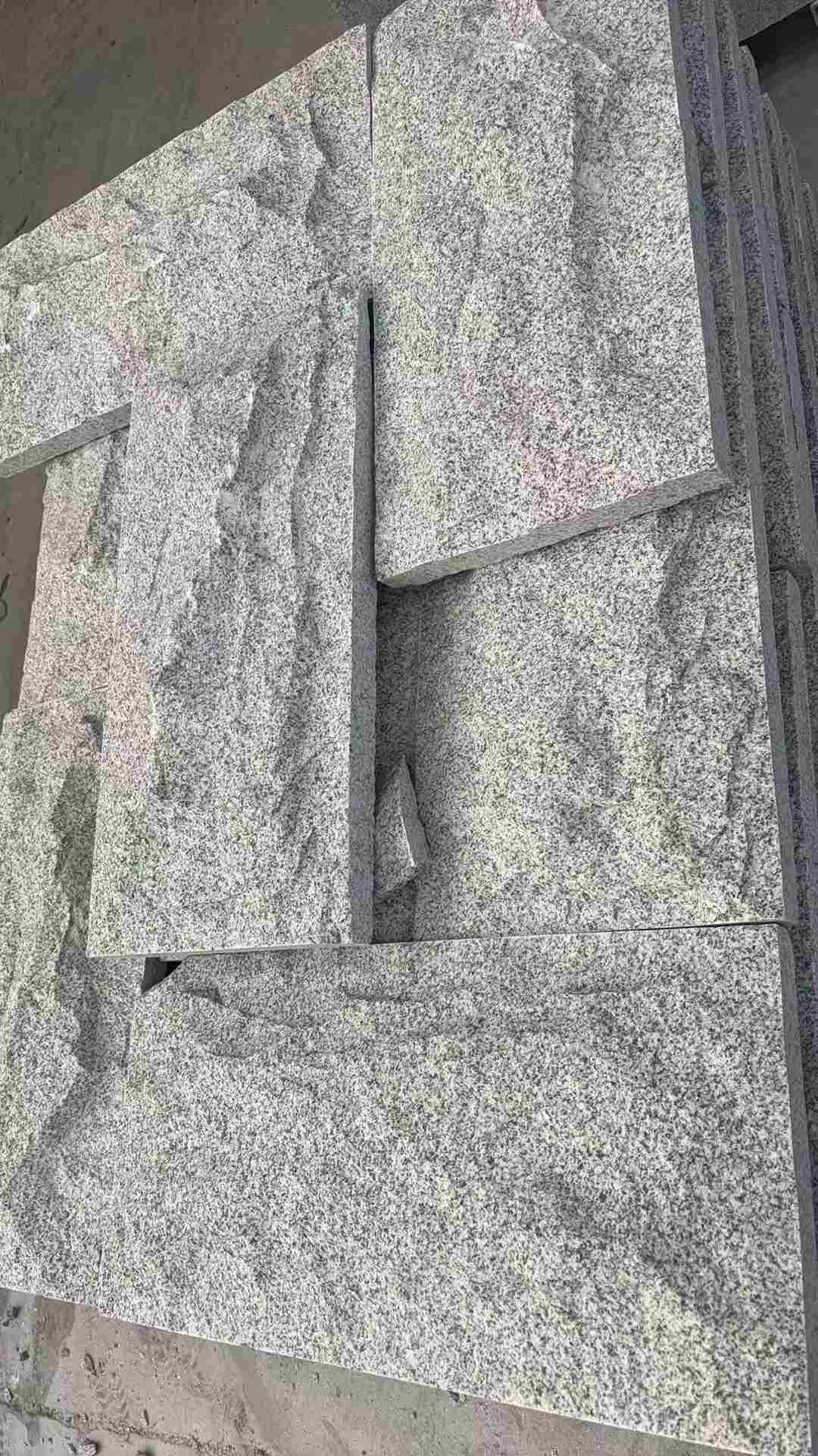 中山 芝麻白自然面花岗岩成品板